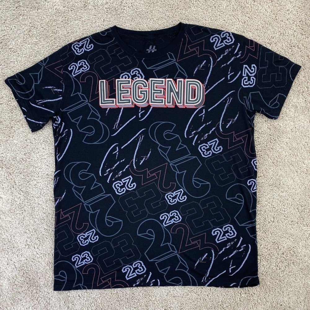 Bailey Apparel Legend 23‎ T Shirt Men’s 2XL Black All Over Print #Take That